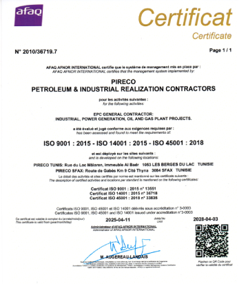 Certificates